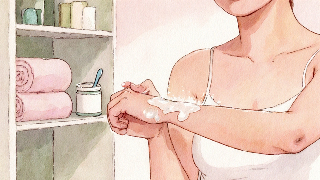 Čistá a ošetřená pokožka po odstranění zátky.