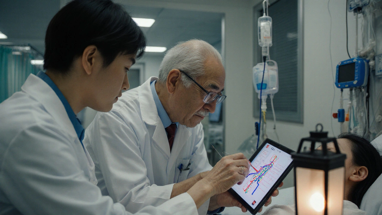 Moderní čínská nemocnice: akupunktura vedle moderní medicíny.