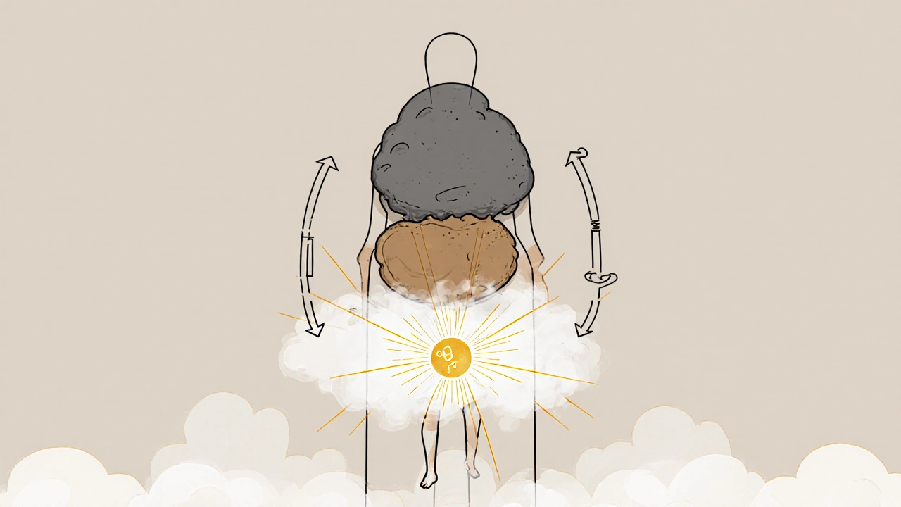 Tři vrstvy lidského těla: vnější tuková hmotnost, střední svalová hmota a vnitřní zlatá energie.